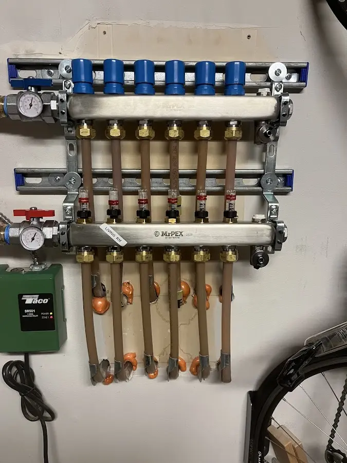 Plumber performing Gas Line Installation at a residential property in Upper Chichester